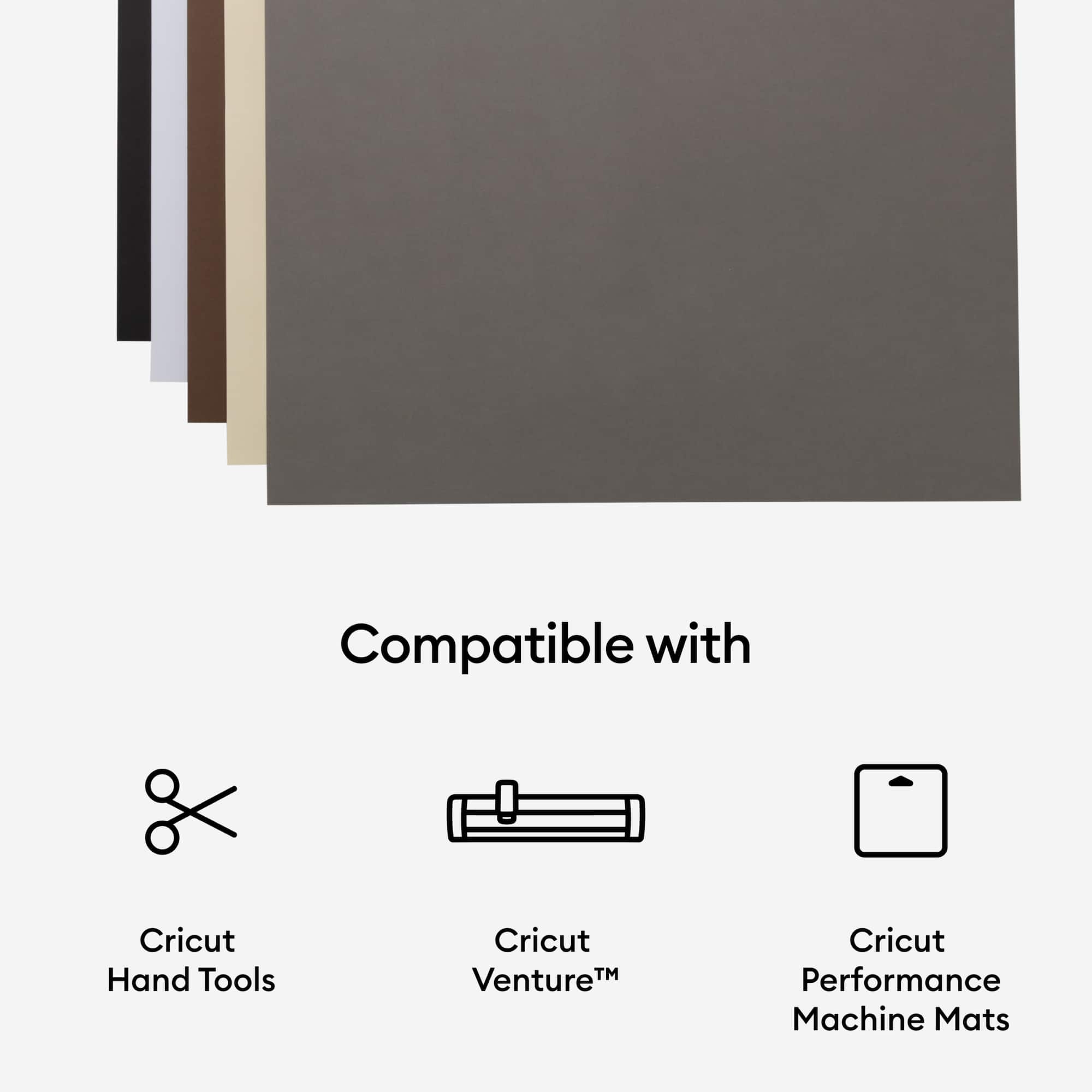 Cricut® Neutrals 24" x 28" Cardstock Sampler, 50 Sheets